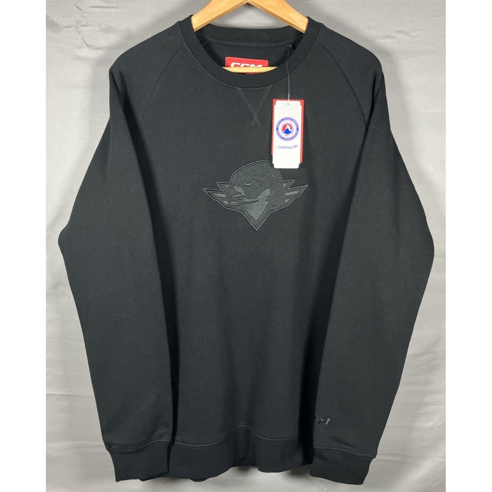 CCM Springfield Thunderbirds‎ AHL Hockey Black Crewneck Black Mens Large NWT